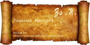 Zsarnai Marcell névjegykártya